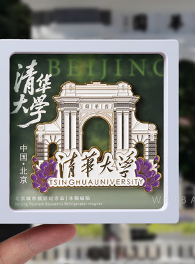 北京清华大学冰箱贴磁贴磁吸文创产品中国城市旅游纪念品二校门