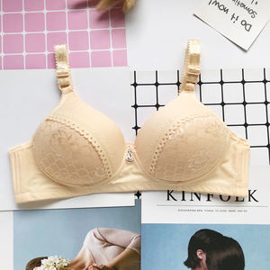 女夏薄款收副乳调整型内衣小胸胖妈妈中年薄模杯胸罩无钢圈肥文胸