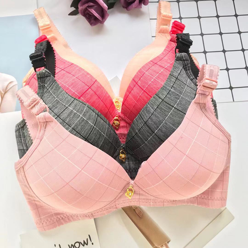 春夏薄款大码中年妈妈文胸无钢圈