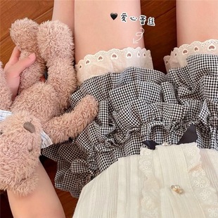 防走光裤裙a字蓬蓬短裙格子蛋糕裙女夏裙子小个子高腰显瘦半身裙