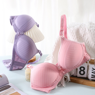 加肥特大码 内衣收副乳罩胖妈妈文胸无钢圈防下垂胸罩 中老年夏薄款