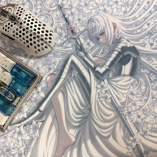 Luck银白骑士高级复刻中性偏滑速度垫细面鼠标垫 Uncle Panda