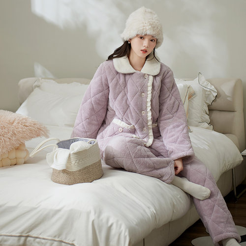 马克公主女珊瑚绒甜美睡衣