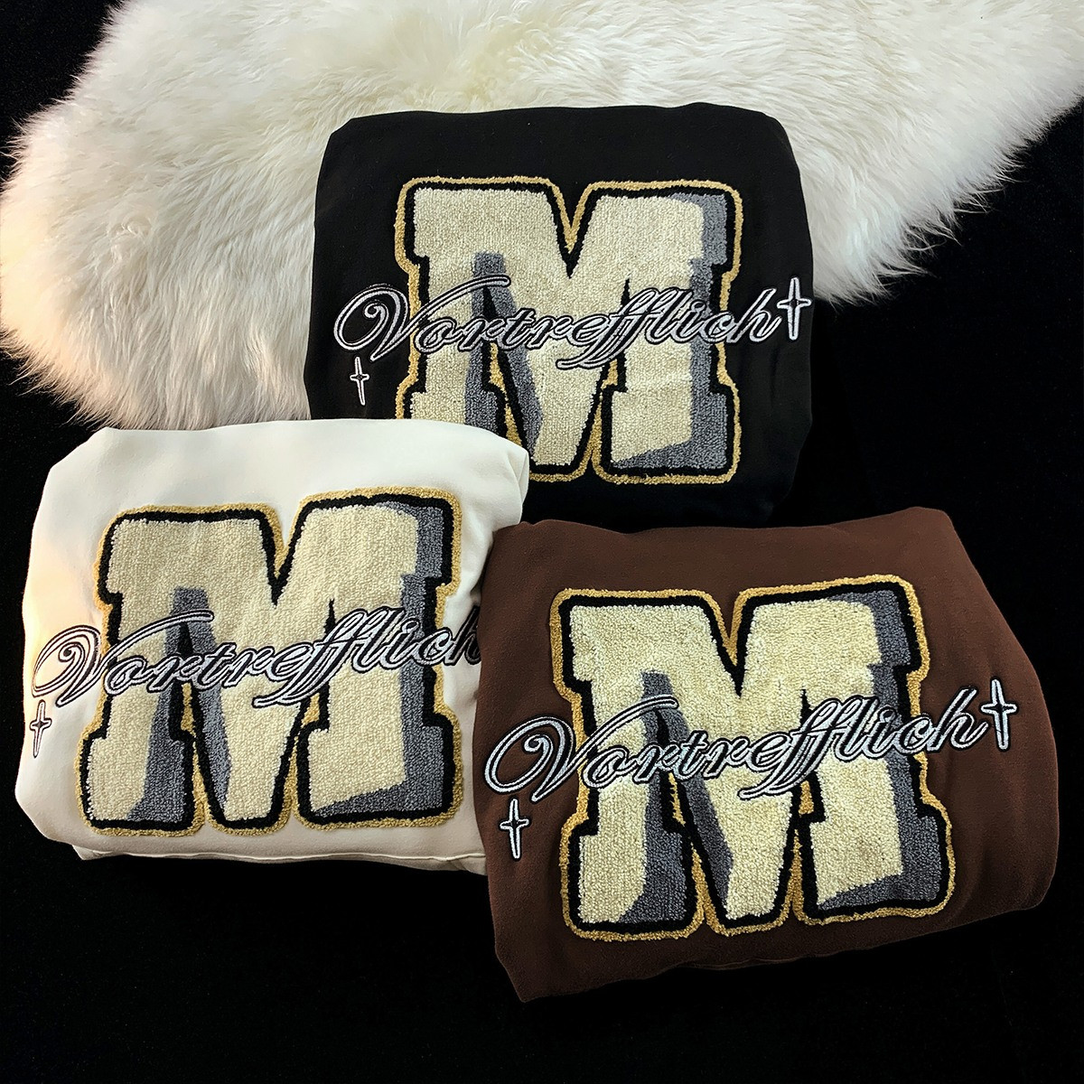 2023毛巾绣拉肩包领双层帽秋季新款宽松情侣上衣102B-W2517P45,男装卫衣,星座102B