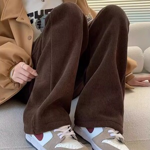 厚款原版欧棉绒阔腿裤直筒拖地灯芯绒休闲裤102B-K1342P48加绒55图片