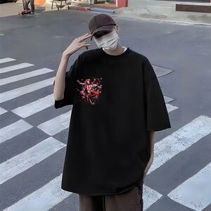 纯棉美式嘻哈红西装小丑潮牌短袖t恤男女夏高街T恤102B-T2089P30图片