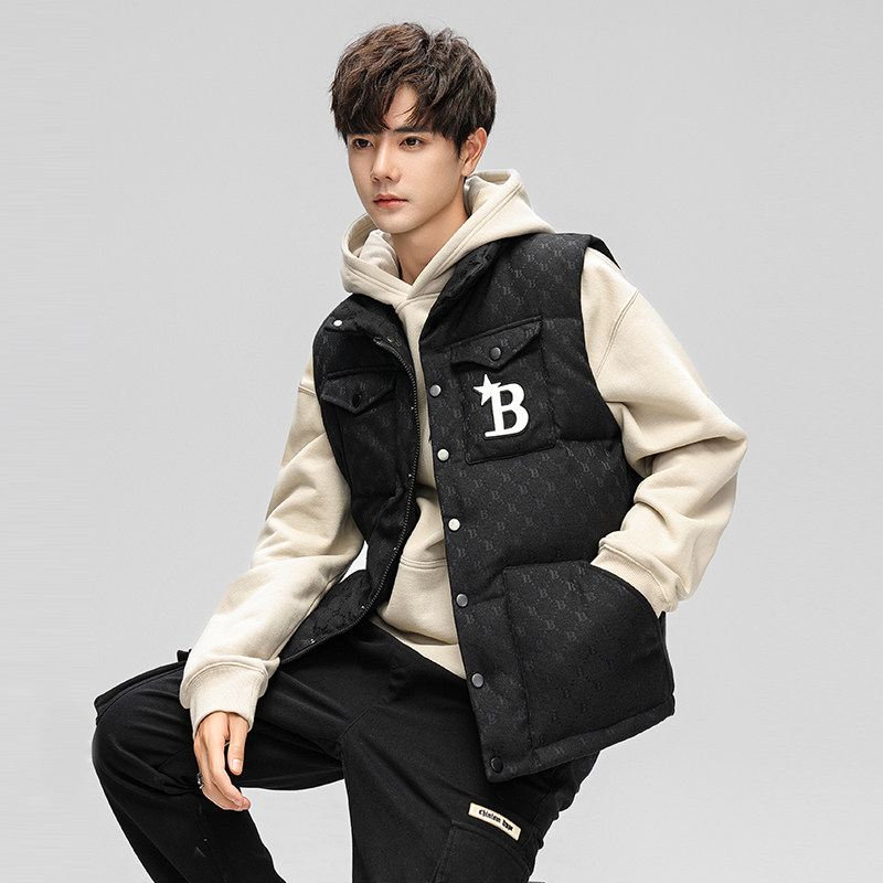 冬款羽绒服男连帽加厚外套无袖羽绒衣马甲背心百搭102B-Y3321P145,男装背心/马甲,星座102B
