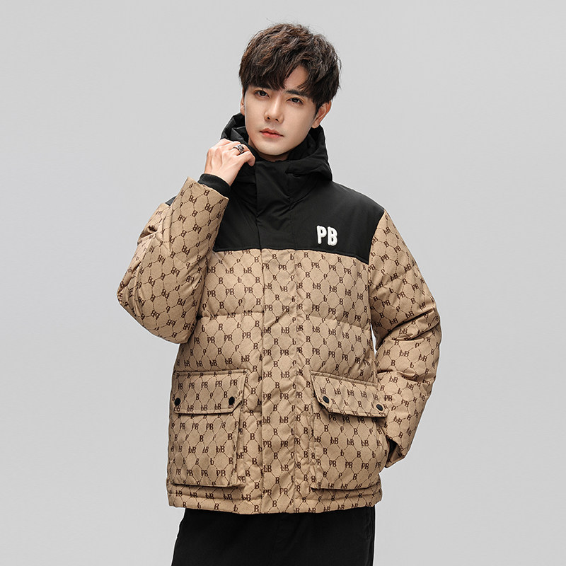 罗*浩直播冬款羽绒服男连帽加厚外套羽绒衣102B-Y5303P185,男装羽绒服,星座102B