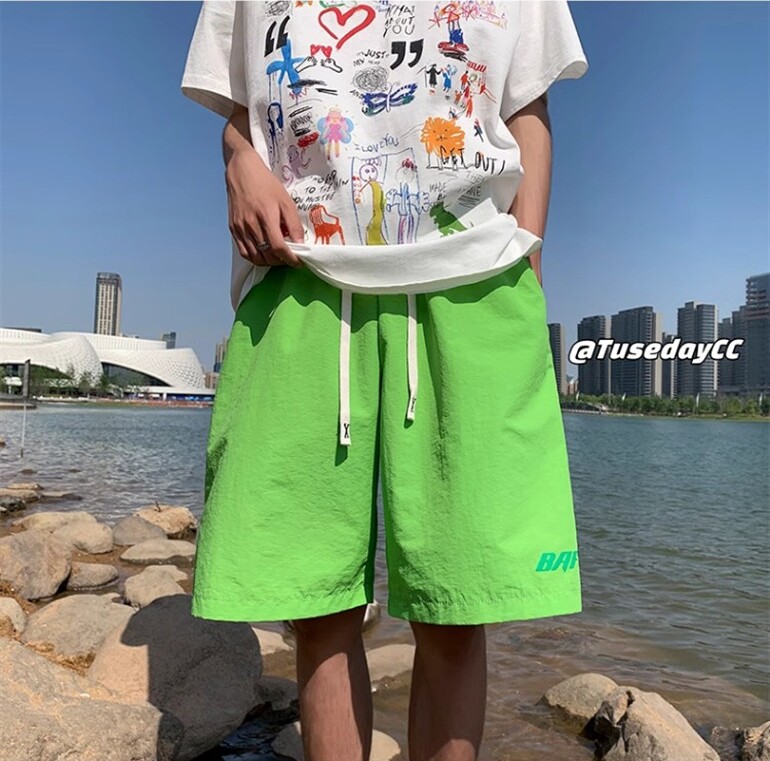 多巴胺短裤夏款速干运动裤学生韩版五分裤中裤男女102B-K8415P30,男装牛仔裤,星座102B