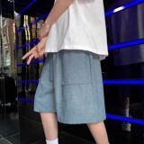 短裤男女2024夏季款灯芯绒五分裤学生韩版宽松中裤102B-K8420P30，男装牛仔裤，星座102B