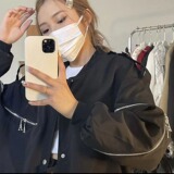秋25冲锋衣复古拉链不规则棒球服外套宽松休闲夹克102B-jk3729P78，男装夹克，星座102B