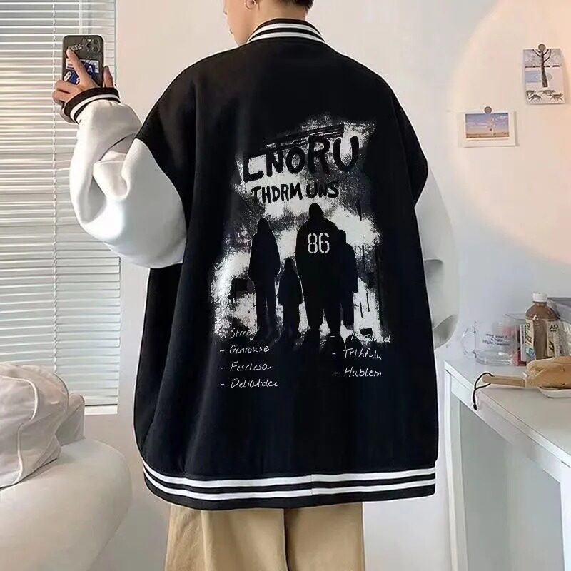 秋2025潮牌棒球服外套潮流韩版宽松百搭夹克上衣102B-W8677P68,男装夹克,星座102B