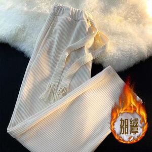 备货6万条灯芯绒裤子直筒阔腿休闲裤男女102B-K192常规P45加绒F55图片