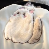 2025秋华棉复合双帽包领植绒刺绣胖胖小猫连帽卫衣102B-W2702P48，男装卫衣，星座102B