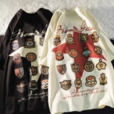 纯棉美式街头印花短袖T恤男女情侣夏季潮牌圆领体恤102B-T090P30，男装T恤，星座102B