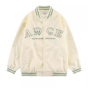棒球服外套棒球服宽松字母刺绣外套休闲夹克男女102B-JK7802P75图片
