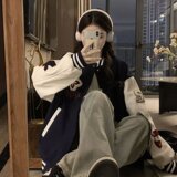 原版秋25菱形绣花拼接棒球服上衣情侣字母刺绣夹克102B-JK8209P78，男装夹克，星座102B