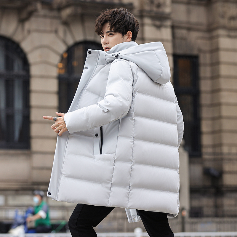 冬款羽绒服男连帽加厚中长款情侣羽绒衣百搭外套102B-Y6809P225，男装羽绒服，星座102B