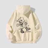 秋2025纯棉银狐绒美式正肩连帽卫衣男女102B-W7923P58加绒68，男装卫衣，星座102B