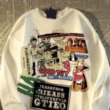 秋2025纯棉银狐绒美式复古卫衣宽松休闲上衣102B-W3708P48加绒58，男装卫衣，星座102B