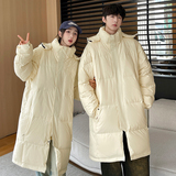 加厚潮男大领子连帽中长情侣款宽松保暖羽绒服男女102B-Y5932P185，男装羽绒服，星座102B