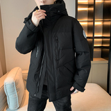 工装情侣装羽绒服男女连帽户外加厚派克服冬外套102B-Y8270P185，男装羽绒服，星座102B