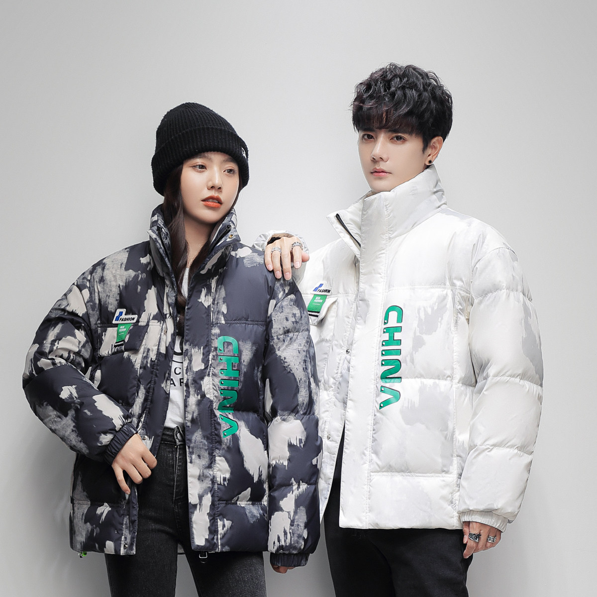 羽绒服男短款潮牌情侣装冬季外套帅气潮青少年学生102B-YR998P245，男装羽绒服，星座102B