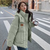 情侣款提花面料棉衣棉服工装厚外套面包服棉袄外套102B-M1314P95，男装棉衣，星座102B