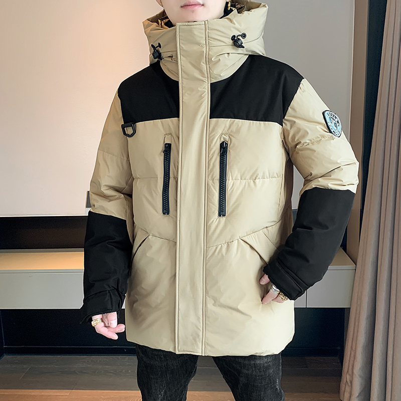 工装情侣装羽绒服男女连帽户外加厚派克服冬外套102B-Y8270P185，男装羽绒服，星座102B