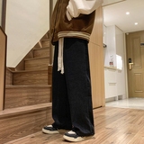 加绒灯芯绒编织绳直筒裤学生韩版阔腿休闲裤102B-K8058P45加绒55，男装卫衣，星座102B