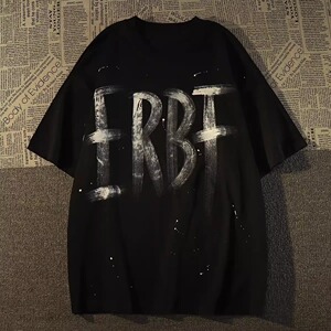 美式字母印花纯棉重磅短袖t恤男女夏季潮流百搭上衣102B-T7625P30图片