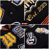 秋2025原版毛呢毛巾绣棒球服潮牌棉衣男女外套上衣102B-JK8072P98，男装棉衣，星座102B