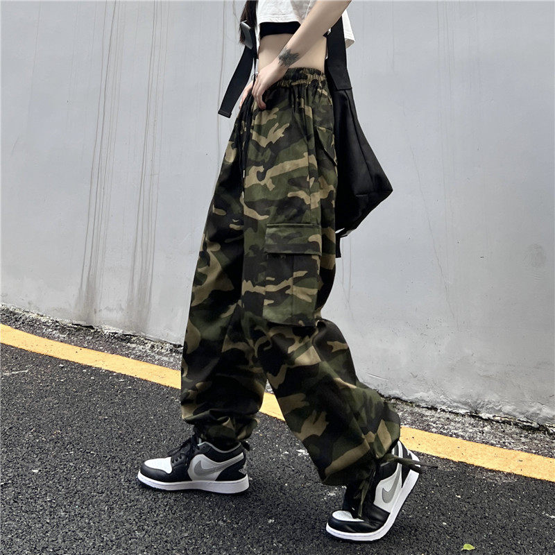 秋款纯棉美式复古hiphop嘻哈迷彩工装显瘦裤子男女102B-K88801P68,男装工装外套,星座102B