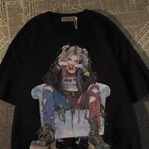 纯棉美式hiphop小丑女人物短袖t恤男女夏高街情侣102B-T2153P30图片