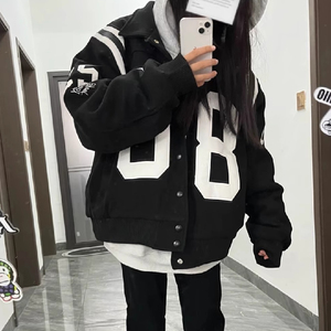 秋2025棒球服外套冷淡系设计感小众短款休闲夹克潮102B-JK5829P88图片