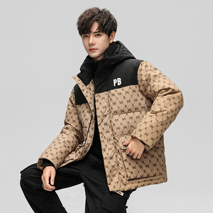罗*浩直播冬款羽绒服男连帽加厚外套羽绒衣102B-Y5303P185
