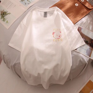 紧密220克夏潮牌ins大码休闲t恤字母短袖情侣装上衣102B-T7288P30图片