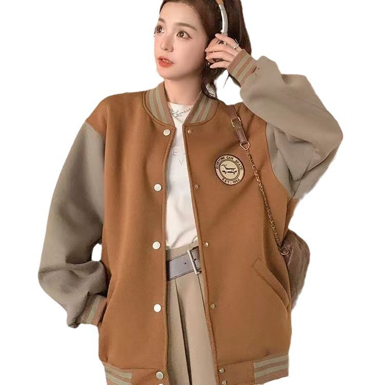 秋25美式慵懒学院风棒球服外套撞色宽松休闲夹克102B-JK873P75,男装夹克,星座102B