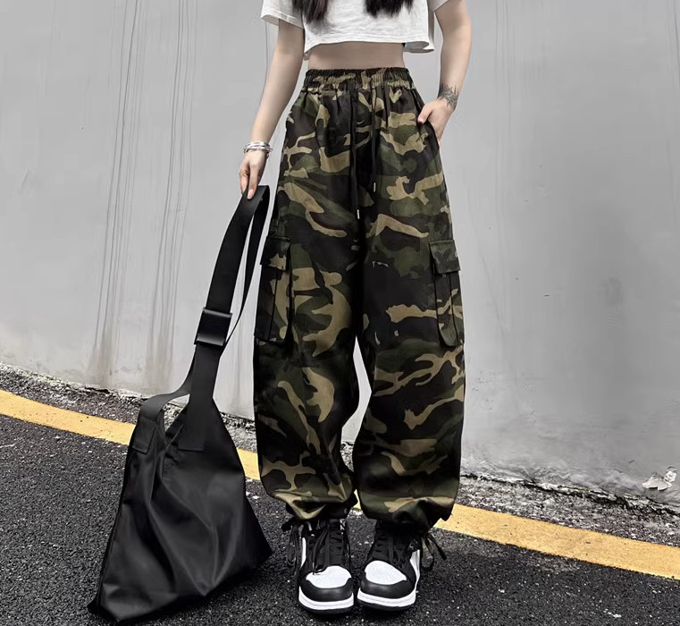 秋款纯棉美式复古hiphop嘻哈迷彩工装显瘦裤子男女102B-K88801P68,男装工装外套,星座102B