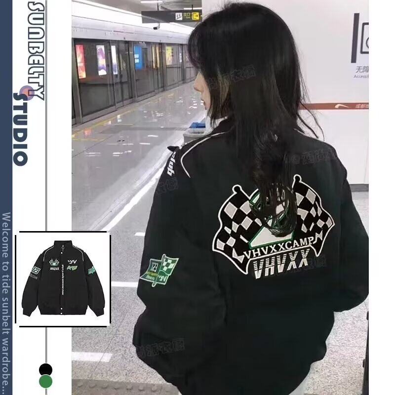 秋25潮机车夹克外套男女潮牌外套防风休闲棒球服102B-JK6579P75,男装夹克,星座102B