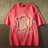 情侣纯棉后包领发泡彩绳夏短袖T恤男女天猫抖音品质102B-T3043P33，男装T恤，星座102B