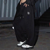 秋2025外贸欧美高腰抽绳宽松jazz跳舞瑜伽运动裤男女102B-K777P38，女装休闲裤，星座102B