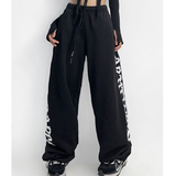 秋2025外贸欧美高腰束脚宽松jazz跳舞裤hiphop运动裤102B-K763P45，女装休闲裤，星座102B