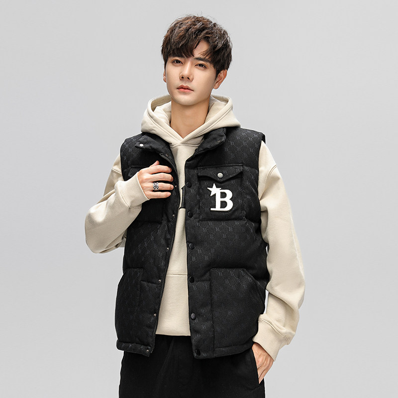 冬款羽绒服男连帽加厚外套无袖羽绒衣马甲背心百搭102B-Y3321P145,男装背心/马甲,星座102B