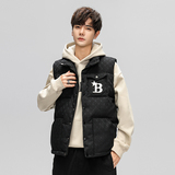 冬款羽绒服男连帽加厚外套无袖羽绒衣马甲背心百搭102B-Y3321P145，男装背心/马甲，星座102B