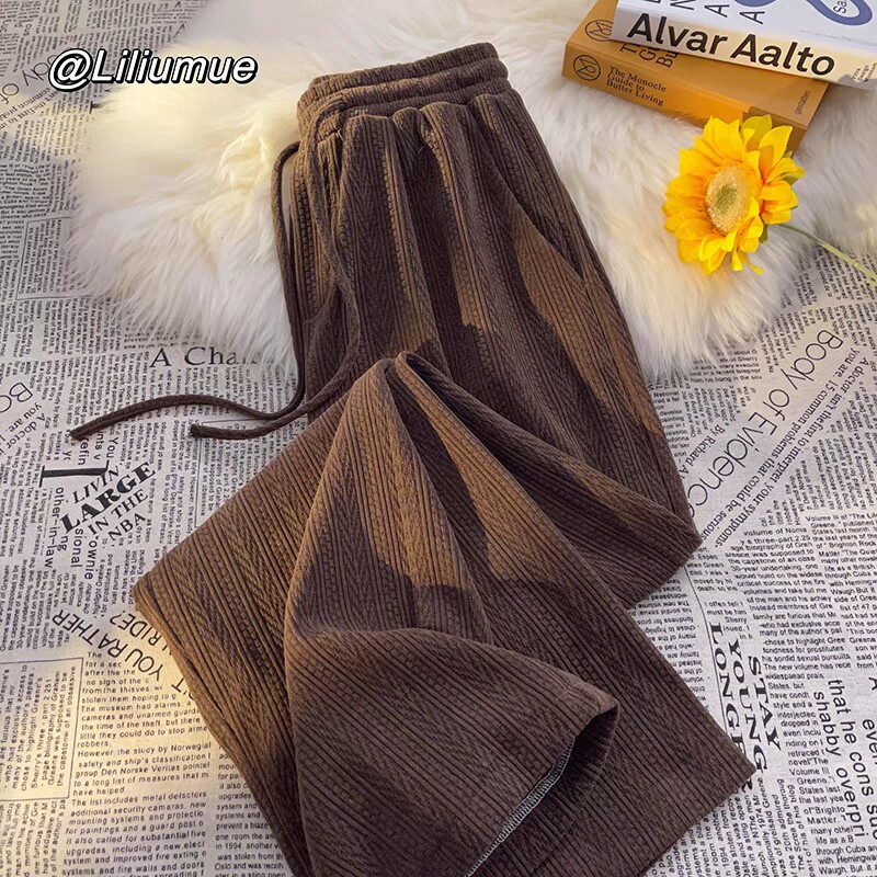 提花麦穗条休闲裤运动裤男女学生韩版宽松直筒长裤102B-K2509P45图片