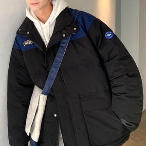 工装棉服男女款宽松百搭立领拼接面包服情侣棉衣潮102B-MY575P95图片