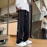 秋2025潮牌高街休闲裤复古潮流宽松阔腿直筒运动长裤102B-K635P55，女装休闲裤，星座102B