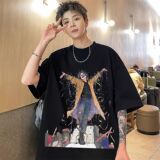 纯棉淘抖质量高街小丑人物印花短袖t恤男女夏潮T恤102B-T2226P30，男装T恤，星座102B