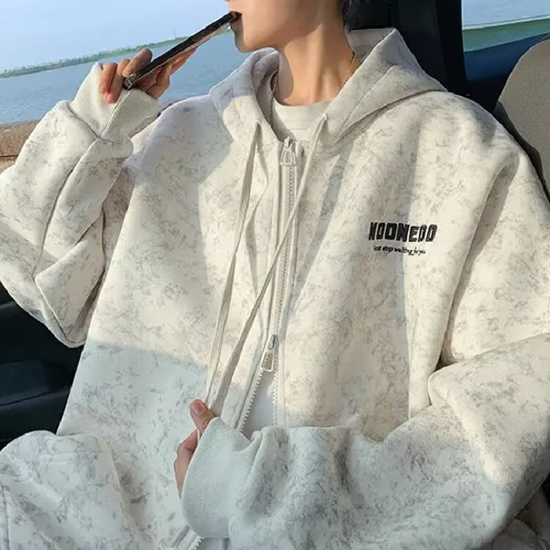 秋25情侣重磅帽衫带帽拉链外套连帽开衫卫衣男高级102B-W7336P65,女装短外套,星座102B